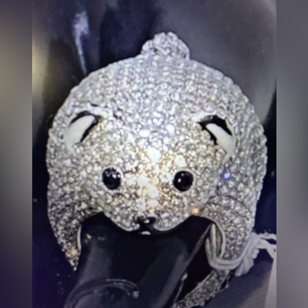 NWOT Kate Spade Artic Friends pave polar bear ring. Size 4.25